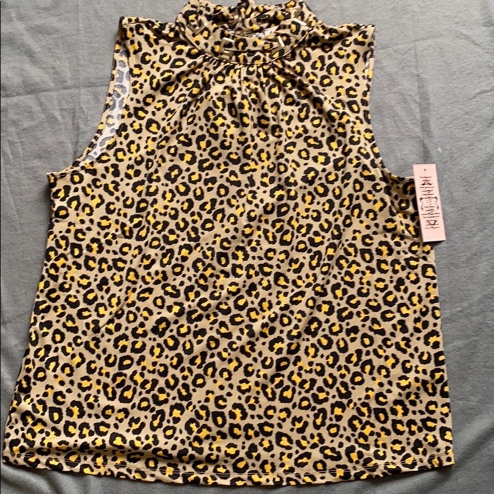 NWT Nanette Lepore Yellow Print Top